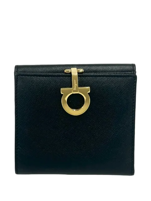 Ferragamo Pre-Owned 2010-2026 Leather Gancini Bifold Wallet small wallets Black L8SS5HL213IG0OOY