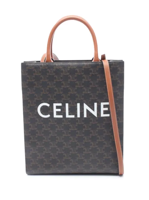 Celine Pre-Owned 2010-2026 Small Triomphe Coated Canvas Vertical Cabas Tote satchel Brown 3BYBKZ6NN1XD7VLB