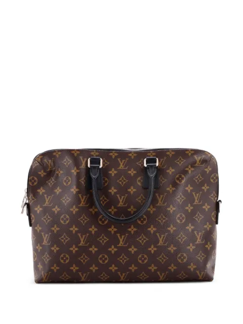 Louis Vuitton Pre-Owned Porte-Documents Jour Bag Macassar Monogram Canvas business bag Brown XEHIKGB3PDRW1YID