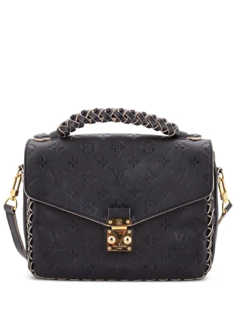 Louis Vuitton Pre-Owned Braided Handle Pochette Metis Monogram Empreinte Leather crossbody bag Black WU5OX3JO93OAG3S2