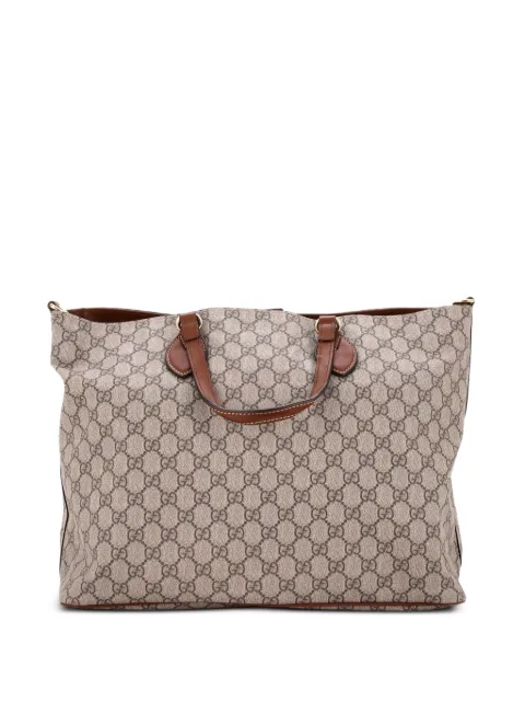 Gucci Pre-Owned Convertible Soft GG Coated Canvas with Leather Medium tote bag Brown 4ZV68QLT6IENKH7E