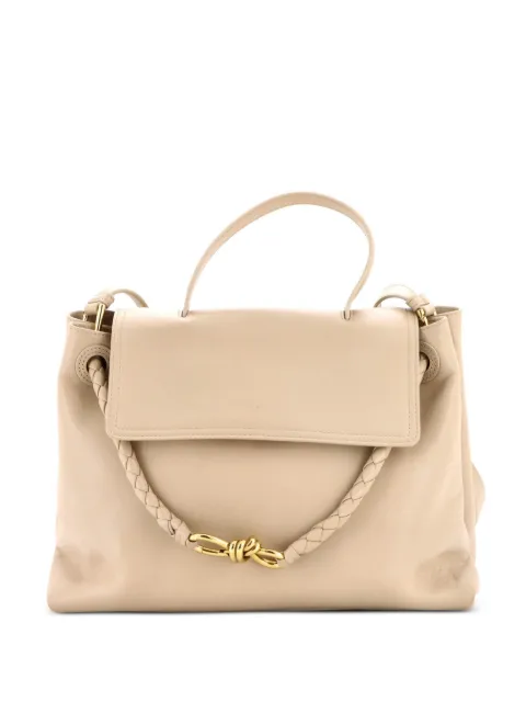 Bottega Veneta Pre-Owned Ciao Ciao Top Handle Bag Leather with Intrecciato Detail Medium satchel Neutrals 0VO0TNQH8LBDZ993