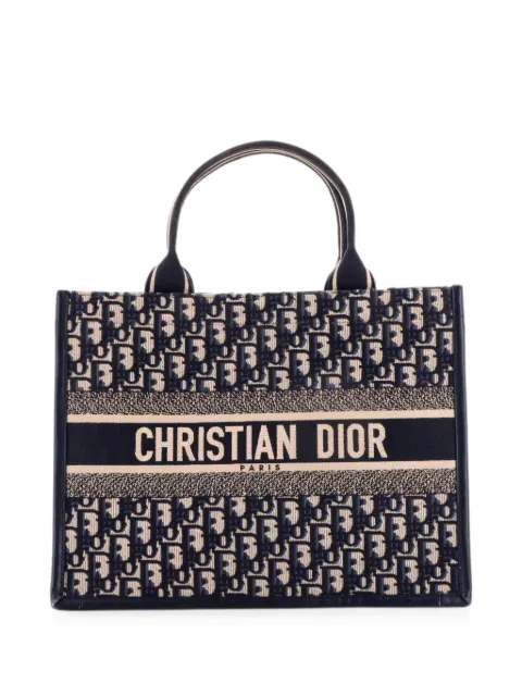 Christian Dior Pre-Owned Book with Strap Oblique Canvas Medium tote bag Blue 04HJKAM7UHSH4MK6