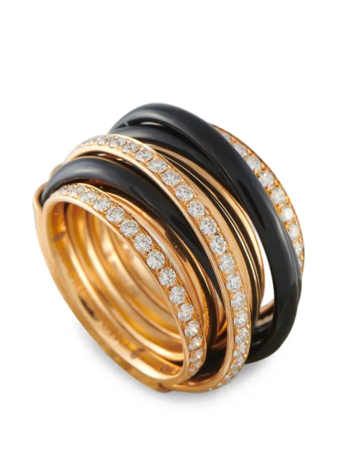 De Grisogono Allegra diamond and ceramic ring Gold DG09060426