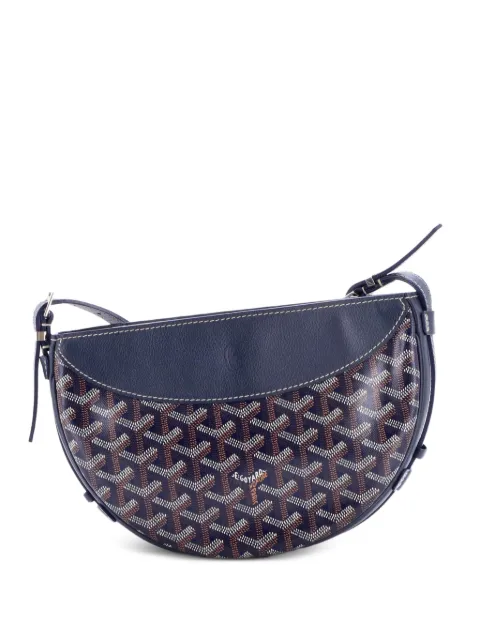Goyard Pre-Owned Hirondelle Coated Canvas and Leather shoulder bag Blue WARSJASDI60T77B8