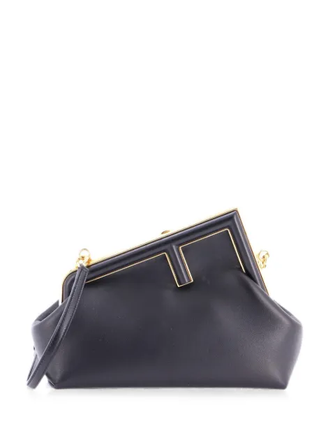 Fendi Pre-Owned First Bag Leather Small clutch bag Black V2SIKOFOLMAMTHD0