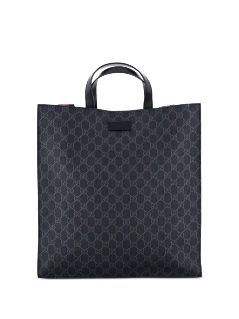 Gucci Pre-Owned Convertible Soft Open GG Coated Canvas Tall tote bag Black ZXD7514UC48API00