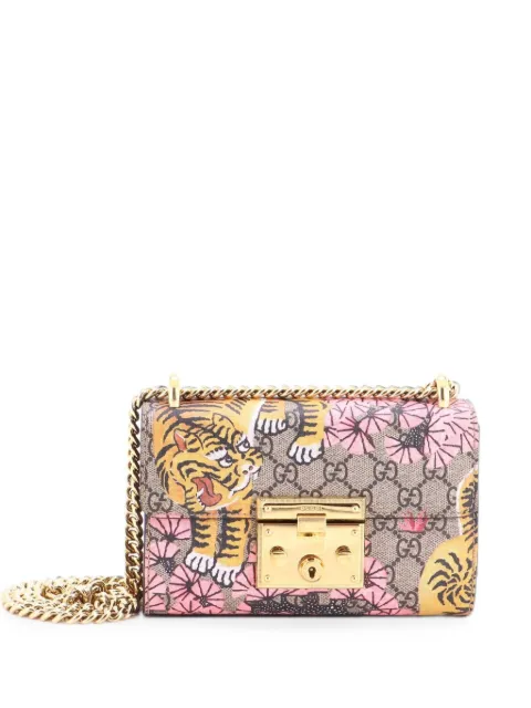 Gucci Pre-Owned Padlock Bengal Print GG Coated Canvas Small shoulder bag Brown 6LDG5F66CGEC66CS