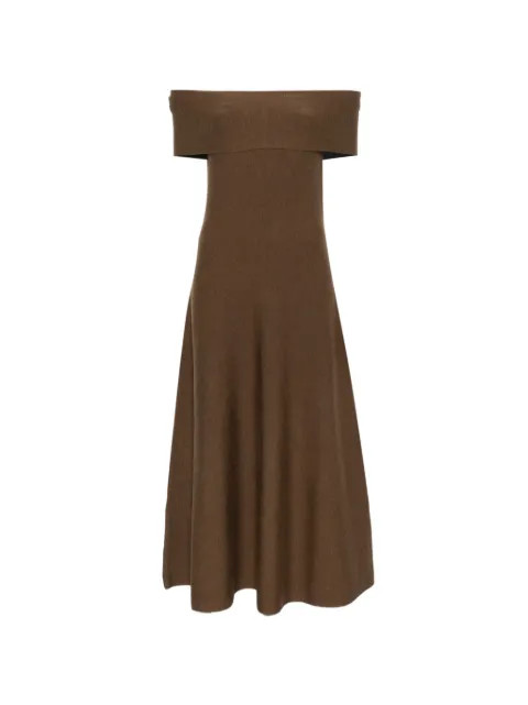 SIMKHAI Camilla off-shoulder midi dress Brown 5261025K