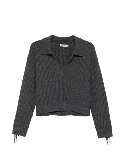 SIMKHAI Natalia fringe-trimmed sweater Grey 5262187K