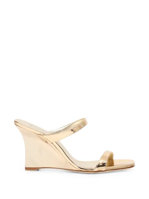 Stuart Weitzman Vinnie sculpted wedge sandals Gold SN720LSPPYB