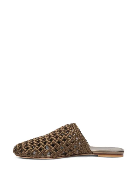 Stuart Weitzman Marina woven mules Brown SN710KOTVC5