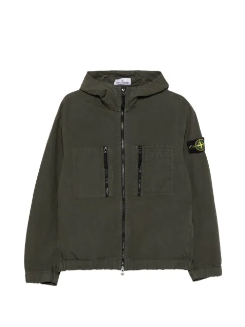 Stone Island 1200011 organic cotton ripstop overshirt Green L2S151200011S0211