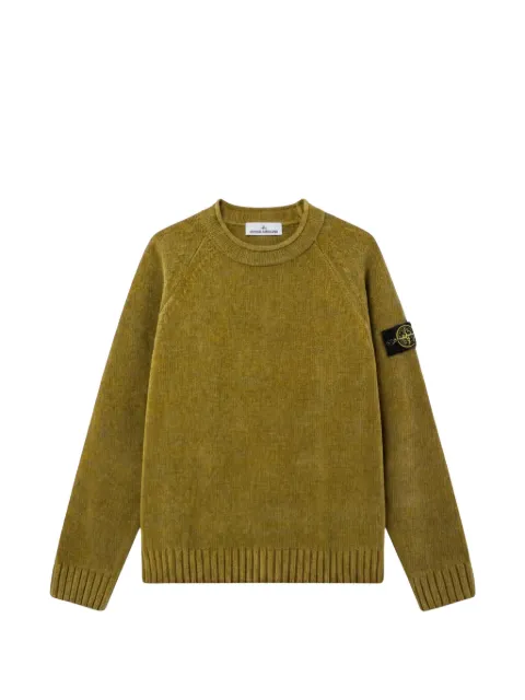 Stone Island 5100013 mouliné cotton-chenille sweater Green L2S155100013S0N16