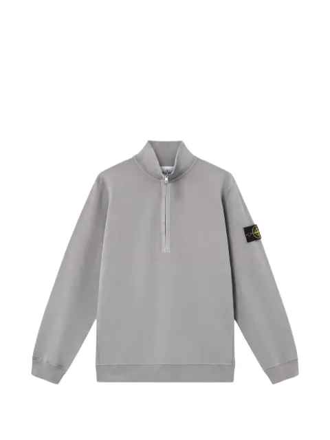 Stone Island 6100068 brushed organic-cotton fleece sweatshirt Grey L2S156100068S0A20