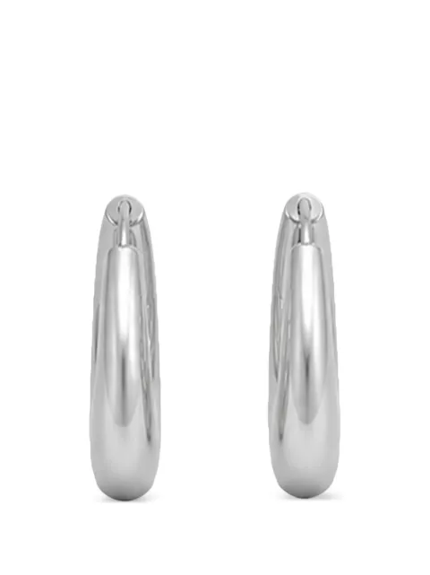 YOJ midi Eclipse hoop earrings Silver CHXEYG011