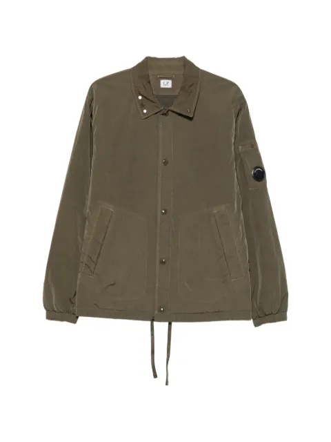C.P. Company Lens-detail logo-embroidered overshirt Green 21CMOW044A110535G683