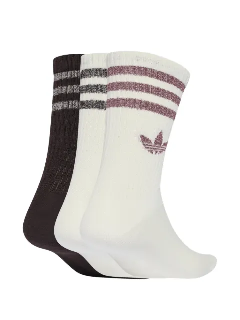adidas three-stripe socks (set of three) White KR4214