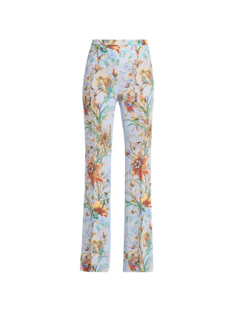 ETRO floral-print trousers Blue WREA000699SAD14