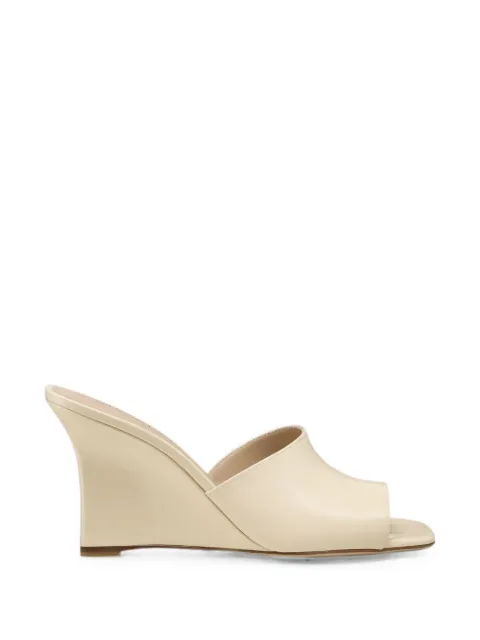 Stuart Weitzman Vinnie wedge mules Neutrals SN833PATLIN