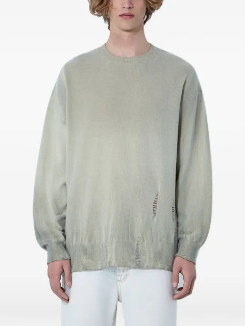 OUR LEGACY Slant Knit distressed sweater Grey M2263SM