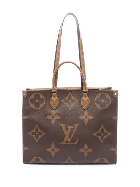 Louis Vuitton Pre-Owned 2019 Monogram Reverse Giant OnTheGo GM satchel Brown E3KX7NUYOO4HBRHW