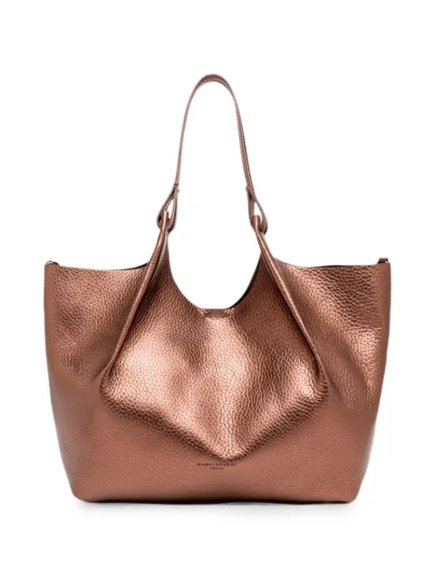 GIANNI CHIARINI large Dua leather shoulder bag Brown BS9720RNGDBLTU