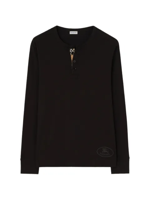 Burberry long-sleeve cotton top Black 8123999