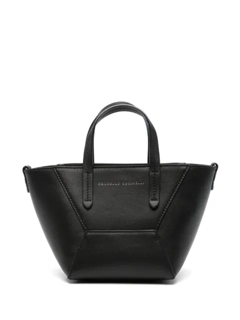 Brunello Cucinelli logo-print tote bag Black MBXAD2675C101