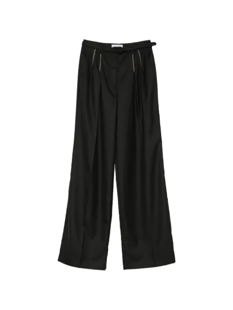 Gabriela Hearst belted embroidered-detail pants Black 4262179
