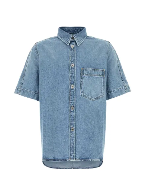 Givenchy short-sleeve denim shirt Blue BM617Q5YDN
