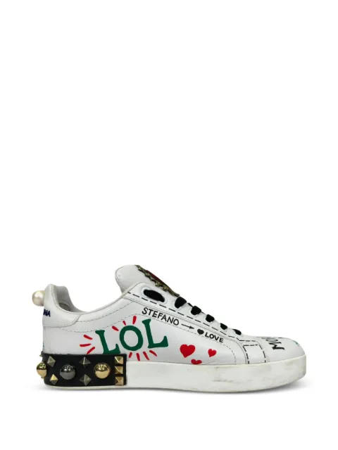 Dolce & Gabbana Pre-Owned 2010s Portofino printed sneakers White RFCPUGBSH755343W