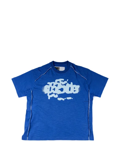 SP5DER contrast-stitch slub T-shirt Blue SP5DER438