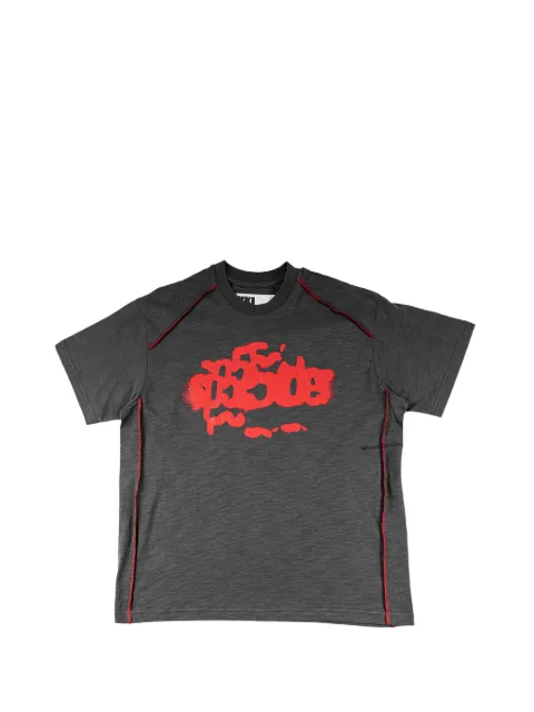 SP5DER contrast-stitch slub T-shirt Grey SP5DER436
