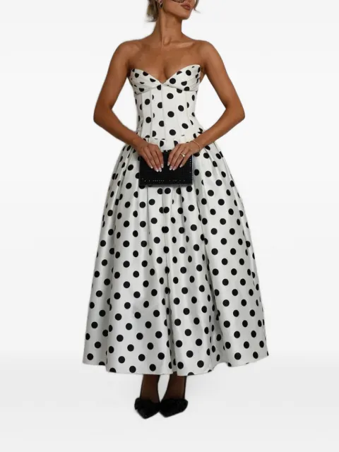 Atoir polka-dot corset-style dress White AT240366