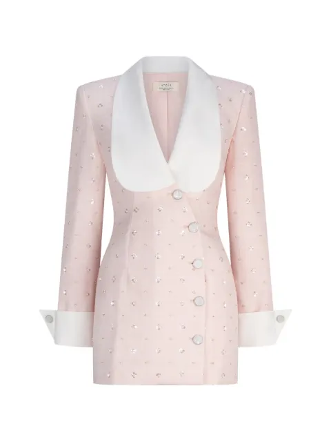 Atoir mini Magda crystal-embellished double-breasted dress Pink AT240336