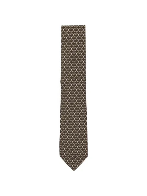 Ferragamo golf-print tie Brown 794663