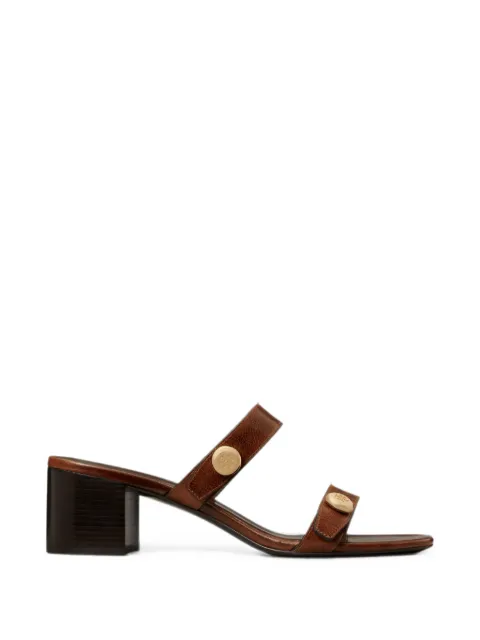Tory Burch Romy logo-button sandals Brown 183429