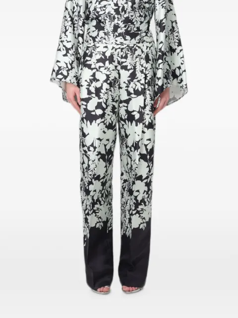 Agnona floral-print trousers Black T71008S4064091