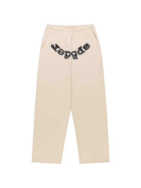 SP5DER logo-print rhinestone-embellished track pants Neutrals SP5DER431