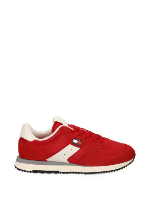 Tommy Jeans logo-patch panelled sneakers Red EM0EM01737