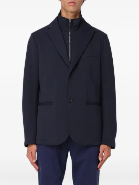 Emporio Armani layered single-breasted blazer Blue 6DZGHFZJZGZ