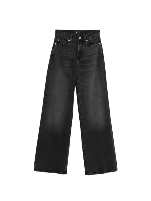 7 For All Mankind Lotta faded-effect wide-leg jeans Grey 7UG20C32