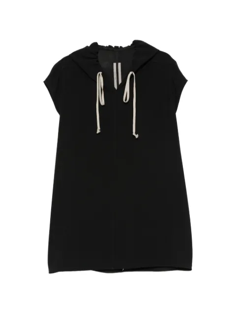 Rick Owens hooded drawstring-fastening mini dress Black RP02F5534HY