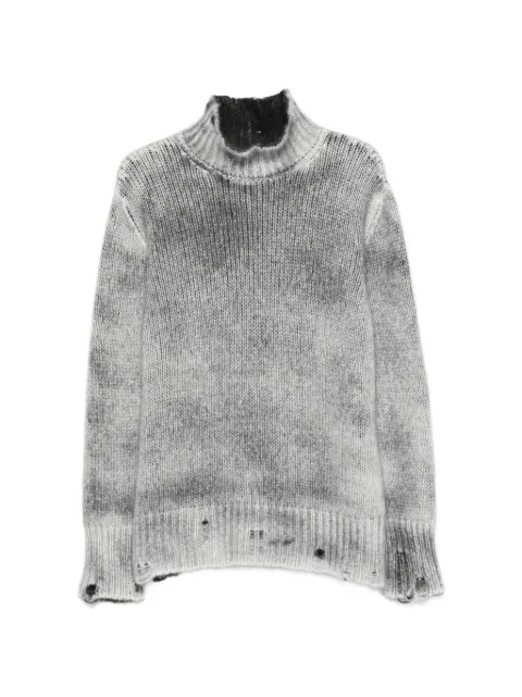 Avant Toi distressed-detail sweater Grey 226WU3356CSGVH