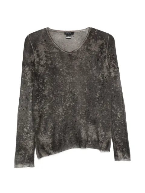 Avant Toi V-neck sweater Grey 226WD1212CLIVA