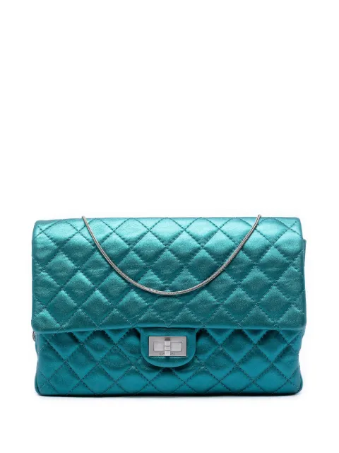 CHANEL Pre-Owned 2008-2009 Quilted Metallic Calfskin Reissue 2.55 Flap 226 shoulder bag Blue WKS6C1HY9K6Y4MNY