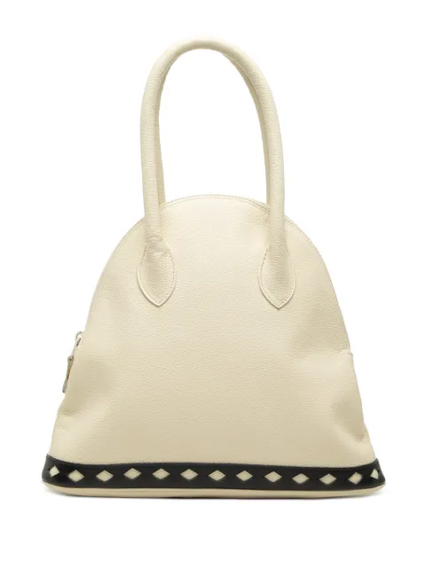 Saint Laurent Pre-Owned 20th Century Leather Dome Diamond Cut handbag White PTCD6VV47F66YAVS