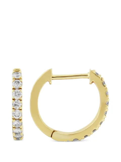 AUREE JEWELLERY Verona pavé huggie hoop earrings Gold VERONAPAVEHUGGIEGOLD