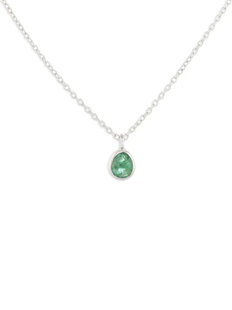 AUREE JEWELLERY mini Manhattan emerald necklace Silver MINIMANHATTANEMERALDSILVERNECKLACE